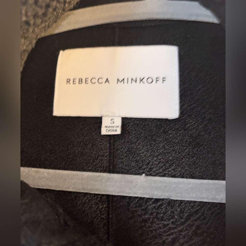 Rebecca Minkoff Black Women's Sherpa Coat S - Picture 5 of 6